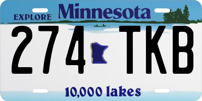 MN license plate 274TKB
