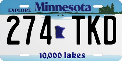 MN license plate 274TKD