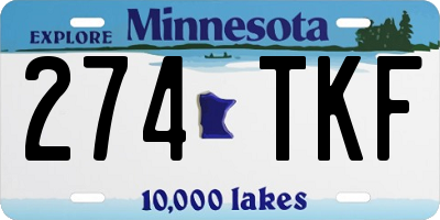 MN license plate 274TKF
