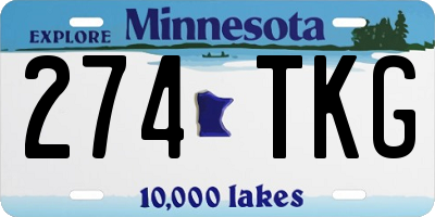MN license plate 274TKG
