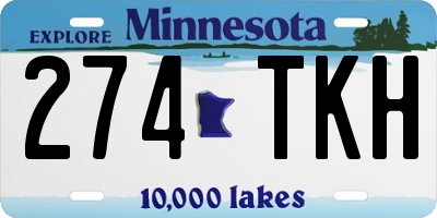 MN license plate 274TKH