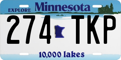 MN license plate 274TKP