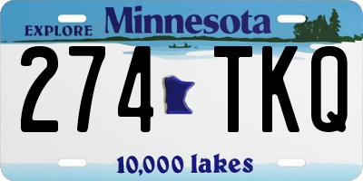 MN license plate 274TKQ
