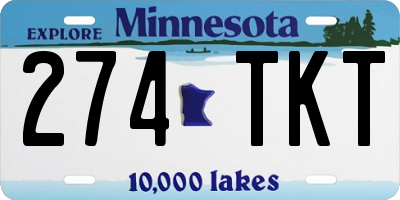 MN license plate 274TKT