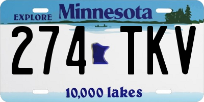 MN license plate 274TKV