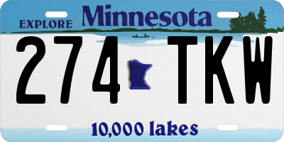 MN license plate 274TKW