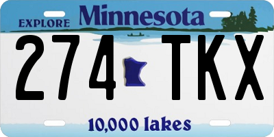 MN license plate 274TKX