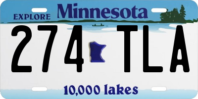 MN license plate 274TLA