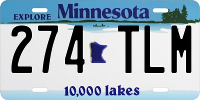 MN license plate 274TLM