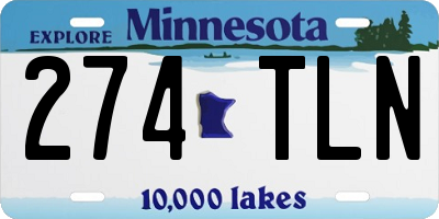 MN license plate 274TLN
