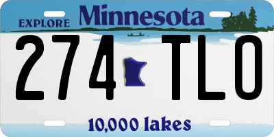 MN license plate 274TLO