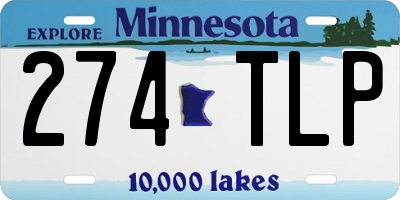 MN license plate 274TLP
