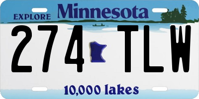 MN license plate 274TLW