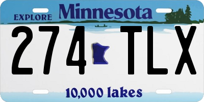MN license plate 274TLX