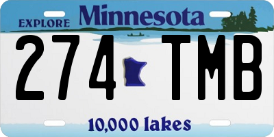 MN license plate 274TMB