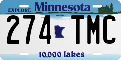 MN license plate 274TMC