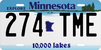 MN license plate 274TME