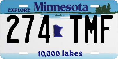MN license plate 274TMF