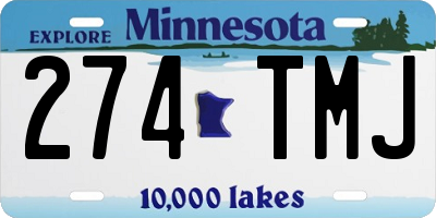 MN license plate 274TMJ