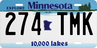MN license plate 274TMK