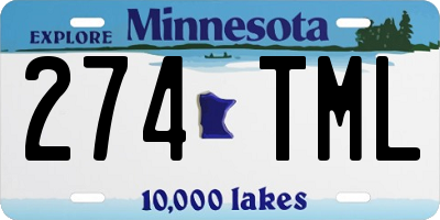 MN license plate 274TML