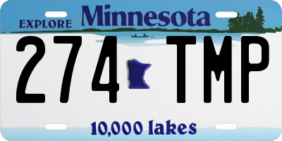 MN license plate 274TMP