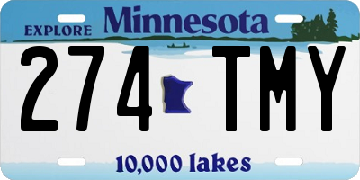 MN license plate 274TMY