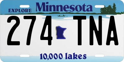 MN license plate 274TNA