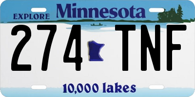 MN license plate 274TNF