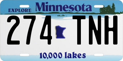 MN license plate 274TNH