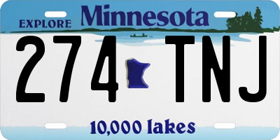 MN license plate 274TNJ