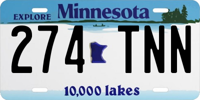 MN license plate 274TNN