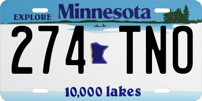 MN license plate 274TNO