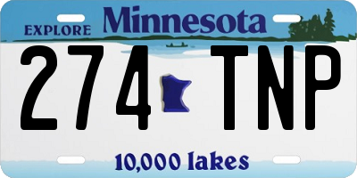 MN license plate 274TNP