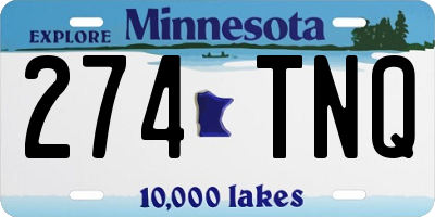 MN license plate 274TNQ