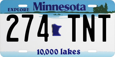 MN license plate 274TNT