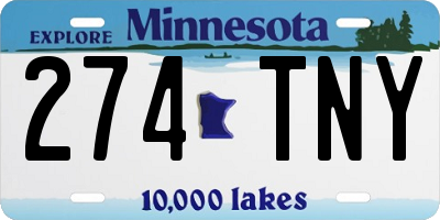 MN license plate 274TNY