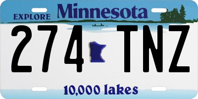 MN license plate 274TNZ