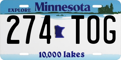 MN license plate 274TOG