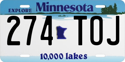 MN license plate 274TOJ