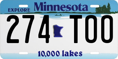 MN license plate 274TOO
