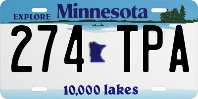 MN license plate 274TPA