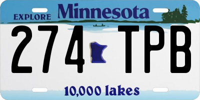 MN license plate 274TPB