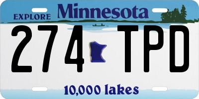 MN license plate 274TPD