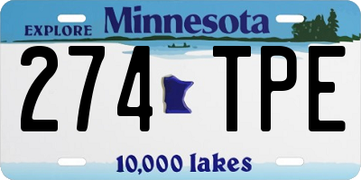 MN license plate 274TPE