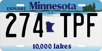 MN license plate 274TPF