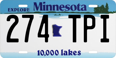 MN license plate 274TPI