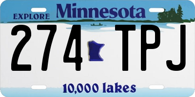 MN license plate 274TPJ