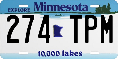 MN license plate 274TPM