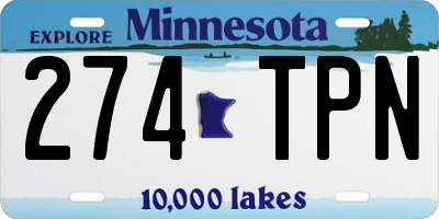 MN license plate 274TPN